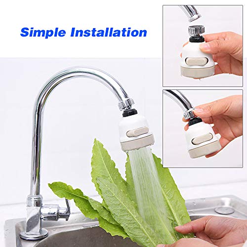 KKmoon Gaseificador de torneira giratória 360 ° Cabeça de torneira de cozinha de economia de água Ca