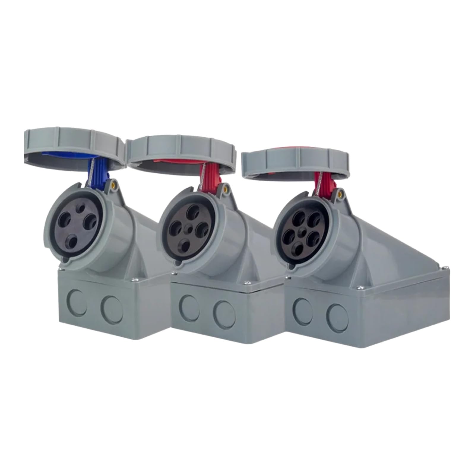 Conector de enchufe inverso IP67 de pared 125A 4P para proteger equipos de 380V