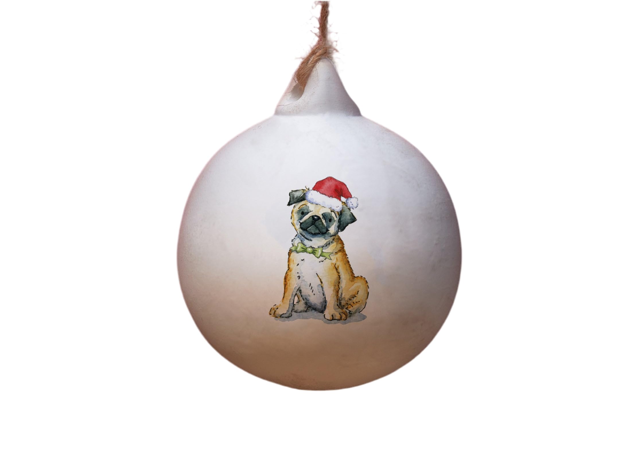 Image Industry Pug Ceramic Bauble - Tree Decoration - Christmas Decorations Dog Gift - Dog Lovers