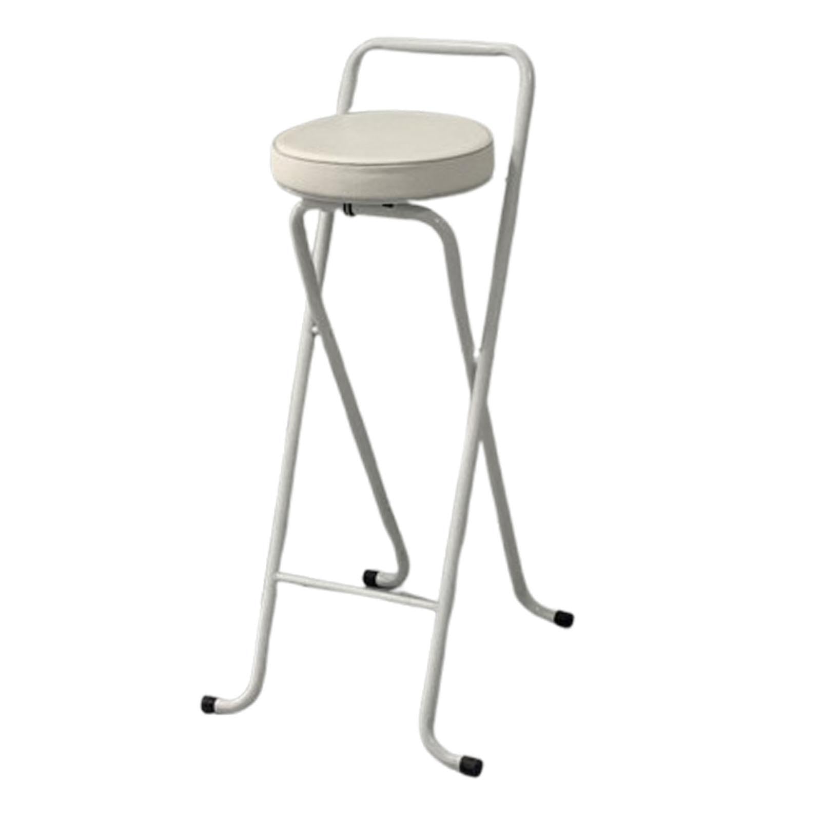 Tabouret de bar en cuir PU et métal finitions soignées assise ronde chic