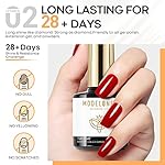 modelones Gel Top Coat and Base Coat, 2 Pcs No Wipe Clear Base and Top Coat Set for Gel Nail Polish Soak Off Long Lasting Upgraded Shiny DIY Manicure Gift for Women 10 ml - Image 4