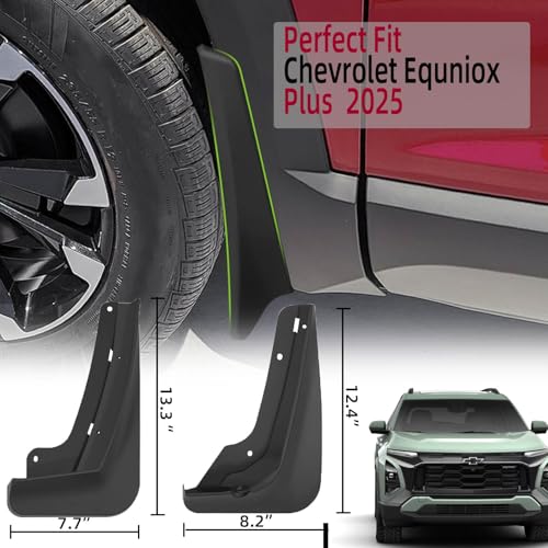 Image of Mud Flaps Kit for 2025 Equinox LT RS ACTIV Accessories 2026 Mud Splash Guard Mud Flap Front and Rear 4pcs (not Fit EV)