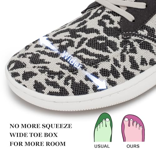 Image of Women Barefoot Wide Toe Box Shoes - Minimalist Barefoot Shoes with | Zero Drop Sole | Dress Slip-ons for Walking