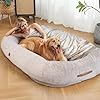 Giant Dog Bed for Humans 72x48x12–Nonslip Fluffy with Washable Cover Waterproof Lining–Ideal for Adults and Kids Fits Small to Large Pets