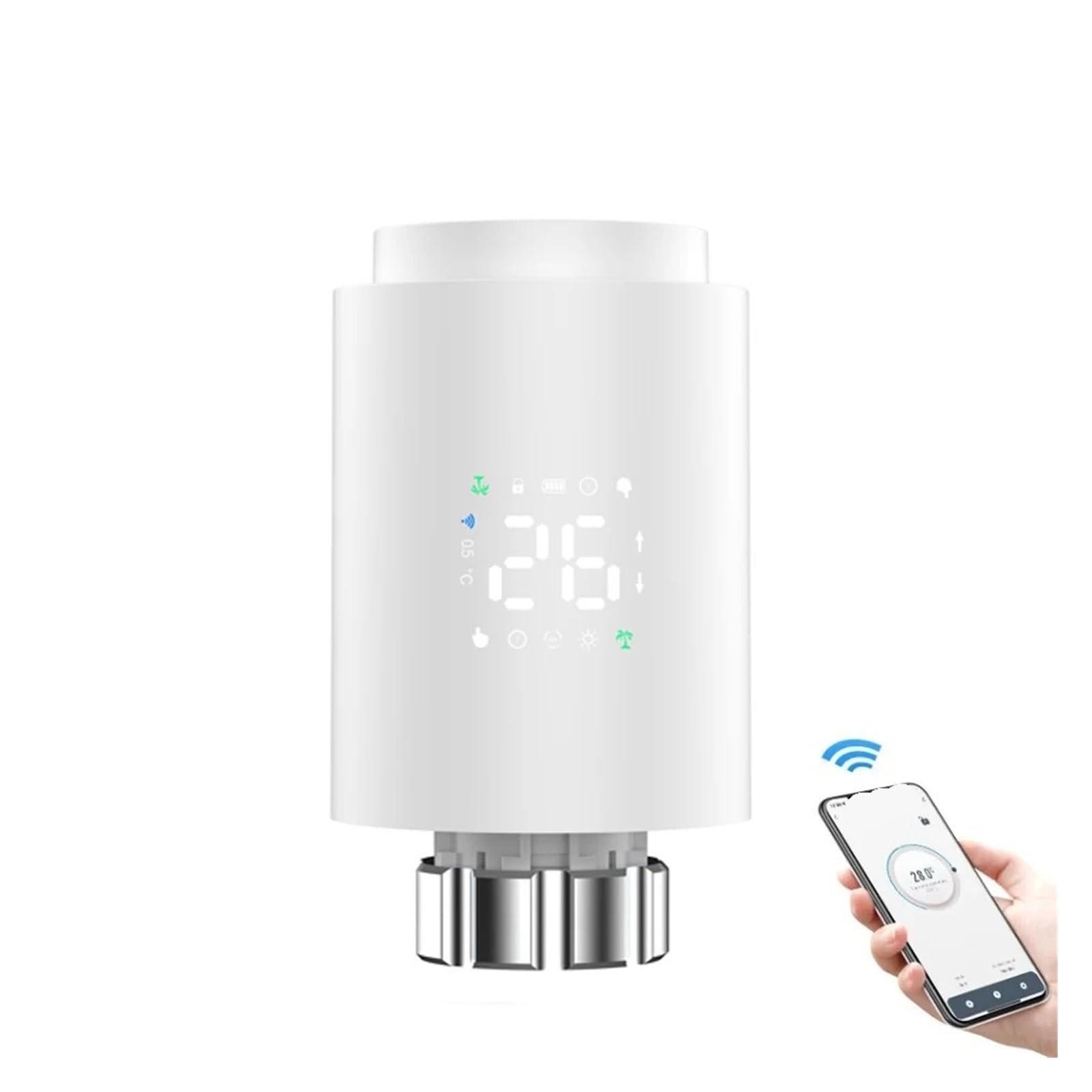 Thermostat, Smart Life Thermostat Heizkörperventil Heizung Heizkörper Temperatur Controlle Hause(White)
