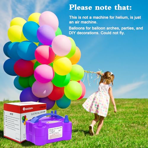 Image of IDAODAN Electric Balloon Pump, Portable Electric Balloon Blower Machine Inflator Air Pump for Party Decorations