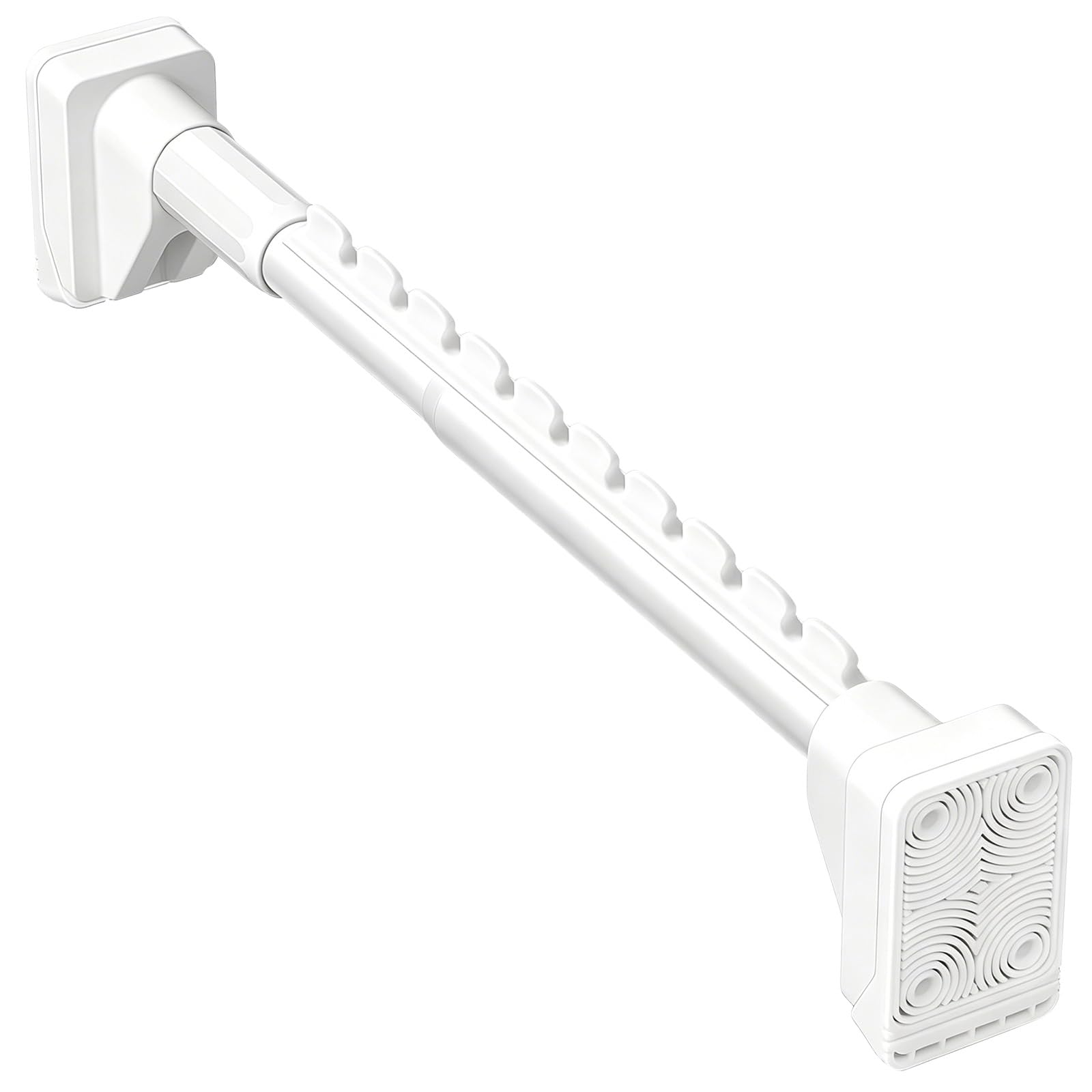 Tension Rods for Curtains No Drilling Adjustable Tension Curtain Rod 20'' to 193'' for Closet Bathroom Windows Wardrobes(White,110-190cm/43-75in)