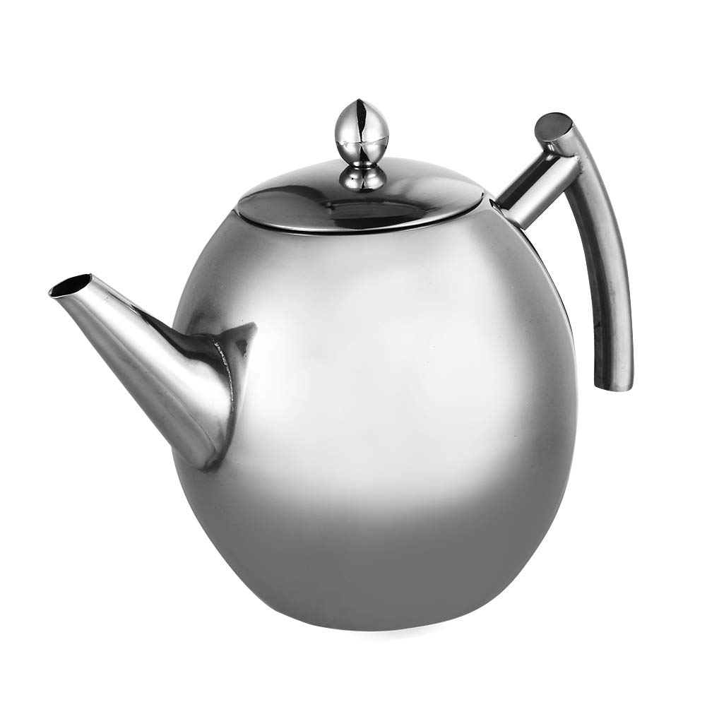 Teiera lucidata, teiera in acciaio inox, grande caffettiera con un manico, può essere utilizzata a casa, in hotel, bar, ristorante, ecc. (1,5 l/1500 ml)
