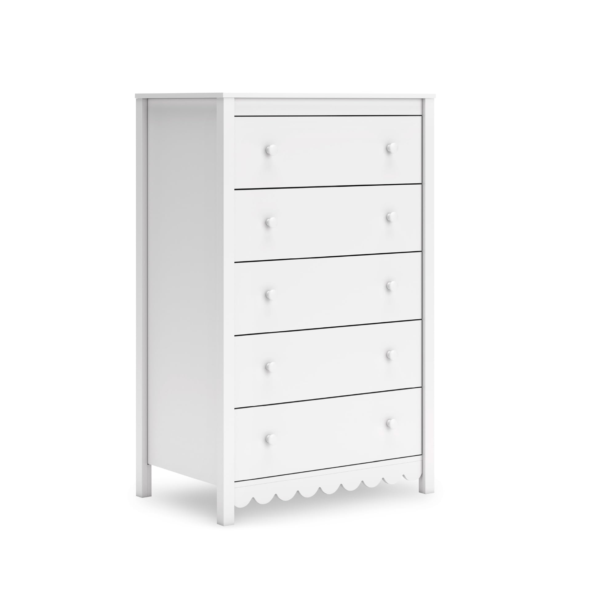 Ashley furniture ホワイト タンス 5段 Ashley Furniture Willowton 5 Drawer Bedroom Dresser in White