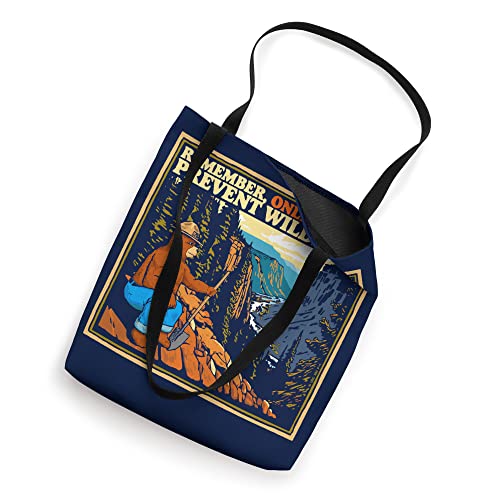 Vintage Style Smokey Bear Only You Retro Hiking Tote Bag miniatura 2