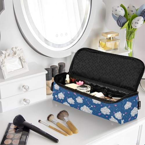 Bolsa organizadora de herramientas para cabello Cloud Arrow Navy para plancha, rizador, secador y accesorios de styling, portátil, resistente al calor, gran capacidad y apertura amplia miniatura 7