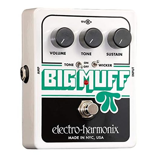 Electro Harmonix BM WICKER Big Muff Pi with Tone Wicker - Pedal de distorsión para guitarra, color plateado