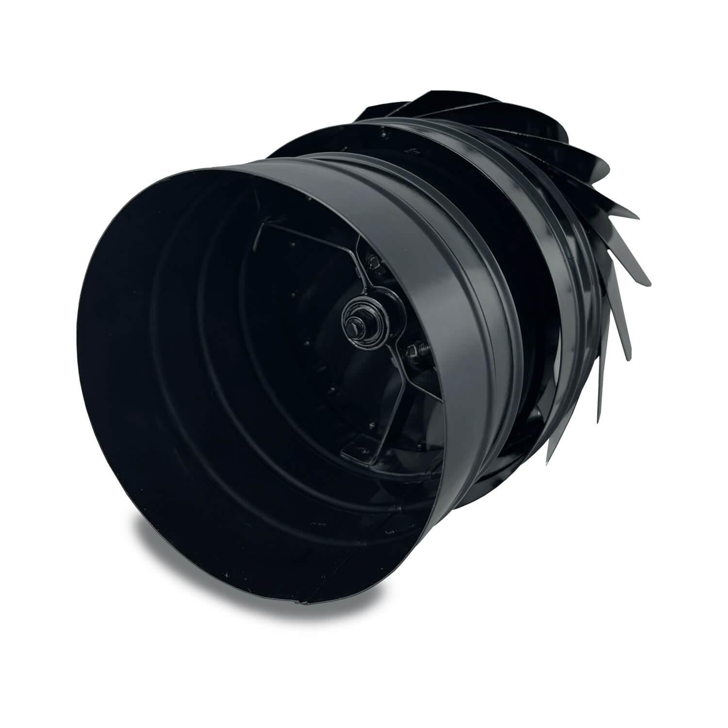 Sombrerete Aspirador Giratorio para chimeneas en Acero pintado en Negro - Serie lisa - 100 mm