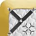 Almost Done Bed Sheet Straps Fasteners, 4 PCS Adjustable Bed Sheet Holder Straps Triangle Elastic Suspenders Gripper Holder Straps Clip for Bed Sheets, Mattress Covers, Sofa Cushion (Black)