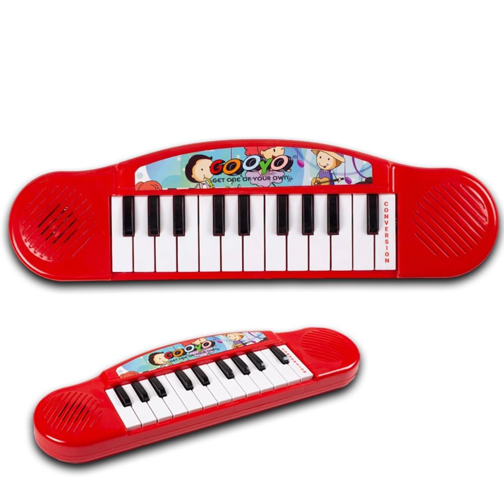 Electronic Piano Keyboard Toy for Toddlers | 24 Keys Musical Instrument Learning Toy with Dual Play Modes | Early Educational Auditory & Sensory Development Gift for Kids, Boys & Girls (Red)-image-41