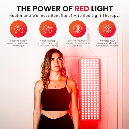 Image of Mito Red Light - MitoMEGA 2.0 Red Light Panel - Red Light Therapy for Face and Neck - Red Light Therapy Panel - Red Light & Near Infrared Red Light Therapy - At-Home Red Light Therapy for Body