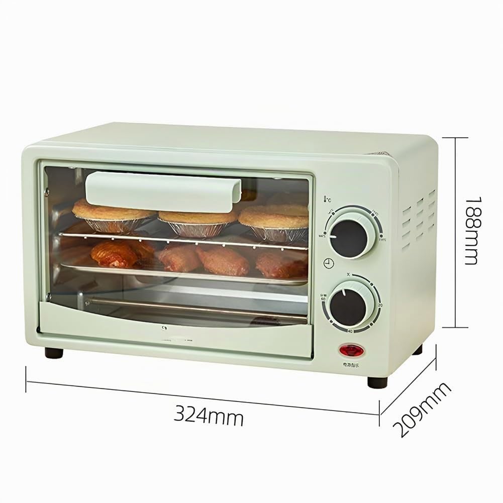 Horno eléctrico Inteligente, tostadora de convección de encimera de 12 litros, Horno para Hornear Pasteles pequeños, máquina de Desayuno Multifuncional, Control de Temperatura Ajustable de 0-230 ℃ A