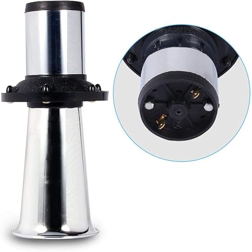 Miniatura 6 de KIMISS 12V 110DB coche camión vintage estilo antiguo cuerno sirena AHH-OOO-GAH AHOOGA OOGA (plata)