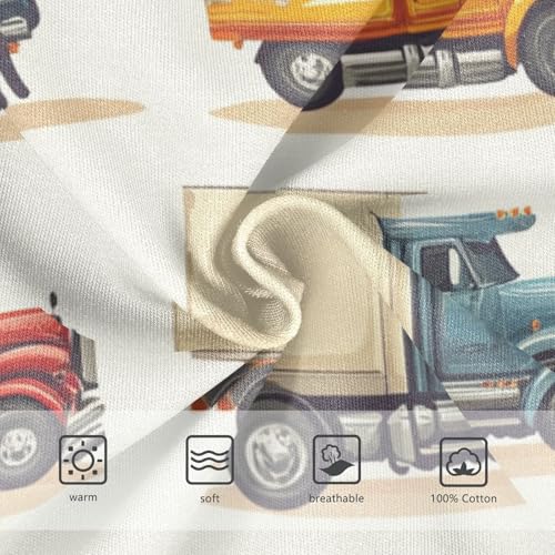 KLL Cartoon Trucks Motorcyles Toddler Boys' Soft Nighttime Underwear Breathable Undies3