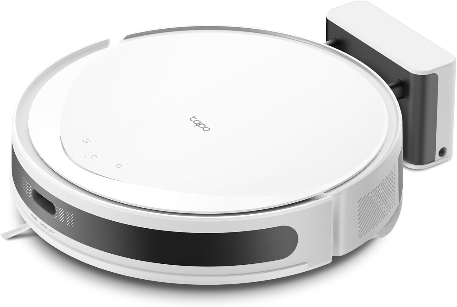 Tapo RV20 MAX White-Robot Aspirador, 4 en 1, 5300Pa, navegación LiDAR | 5300 Pa de Succión. Navegación Láser LiDAR. Fregado 4 en 1. Control App Tapo. Control Voz Alexa/Google.