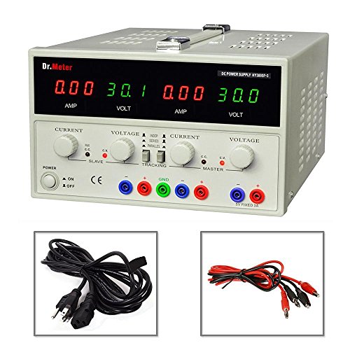 Dr.meter Triple Linear Variable DC Power Supply, Adjustable 30V/5A