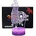 Price comparison product image NHSUNRAY 3D Illusion Night Light 7 Colors LED Touch Table Lamp with Remote Control for Kids Birthday Christmas Valentine's Day Gift (Alpaca)