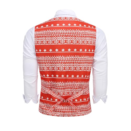 GRAJTCIN Men's Festive Costume Adult Mardi Gras Vest 3D-Print St Patrick's Day Suit Independence Day Waistcoats3