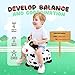 EVERICH TOY Bouncy Horse Cow Toys, Inflatable Bouncing Animal Hopping Toys, Outdoor Indoor Ride on Bouncer, Boys Girls Birthday Gift for 18 Month 2 3 4 5 6 Year Old Kid- Plush Cow Toy