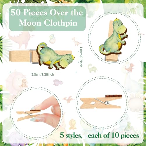Image of Patelai 321 Pcs Dinosaur Baby Shower Decorations Game, Pencils Clothespins