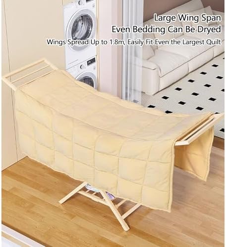 Portable Foldable Clothes Drying Rack, Height-Adjustable Space-Saving Laundry Stand for Efficient Drying, Ideal for Home & Travel（Gunmetal Gray,160cm）