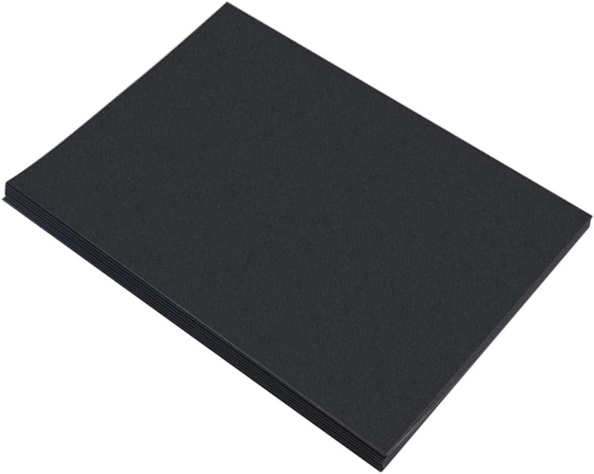 jojofuny 100 Pcs A4 Black Kraft Paper 150gsm Smooth Surface Easy to Write on Drawing and Painting Paper for Business Cards and Greeting Cards Making