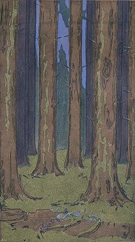 Poster la forêt de Peter Behrens impression sur toile art déco salon 60x90cm