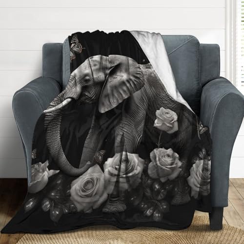 Couverture flanelle pour canapé : l'accessoire cocooning éléphant - 5