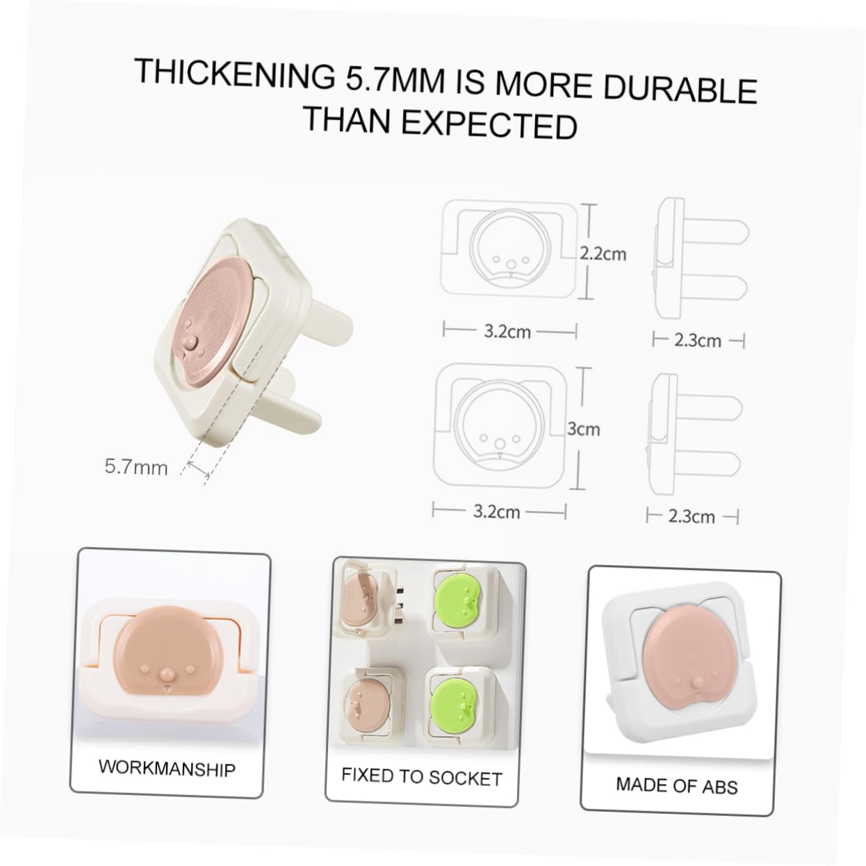 24pcs Socket Protection Cover Safety Protector Electric Plug Cover Proof Stoppers Outlets with Covers Protectors Outlet Protector Brown