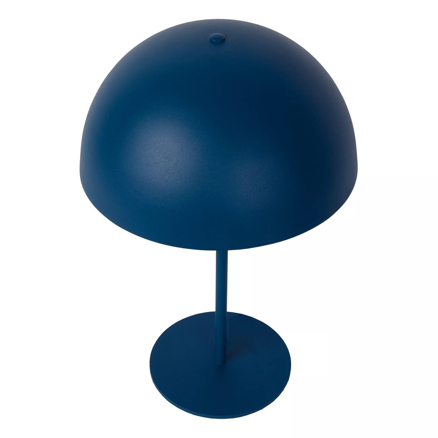 Licht-Erlebnisse Tischleuchte Metall Blau Nachttisch Schlafzimmer Büro 40 cm klein E14 bis 25 W Industrial Design Pilz Tischlampe Wohnzimmer PAZIL