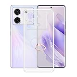 AQGG Phone Case for Infinix Zero 30, with 360° Rotation Ring Holder Stand, Clear Soft silicones Shockproof Shell Anti-Scratch TPU Bumper Protective Cover for Infinix Zero 30