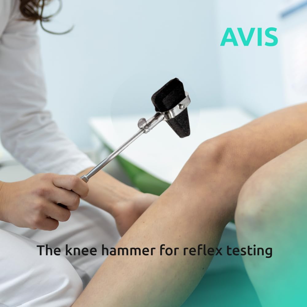 AVIS Medical Tool Kit With Set Of 3 Goniometer, Knee Hammer, 256Hz Tuning Fork, Measuring Tape and Torniquet Belt | Medical Kit | Physiotherapy Kit (7 Items in one Medical Set) 2