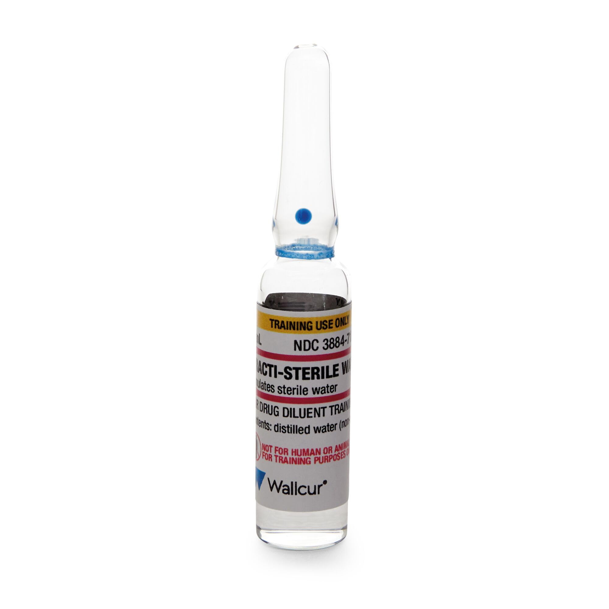 Practi-Eau Stérile 2mL Ampoule (Lot de 100) – Produit simulé pour la formation médicale