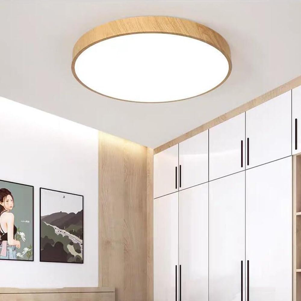 Lampada Da Camera Da Letto Semplice Con Venature Del Legno Lampada