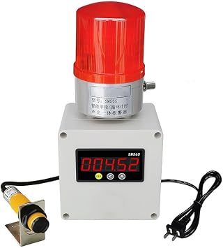 Industrial Cycle Timing Siren Alarm Single Sound and Light Alarm Siren 105dB Siren Alarm with Timer Induction Switch 9.8 ft