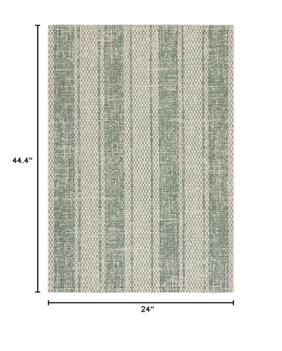 Tapete SAFAVIEH 2' x 3'7" Beige Verde Oscuro miniatura 2