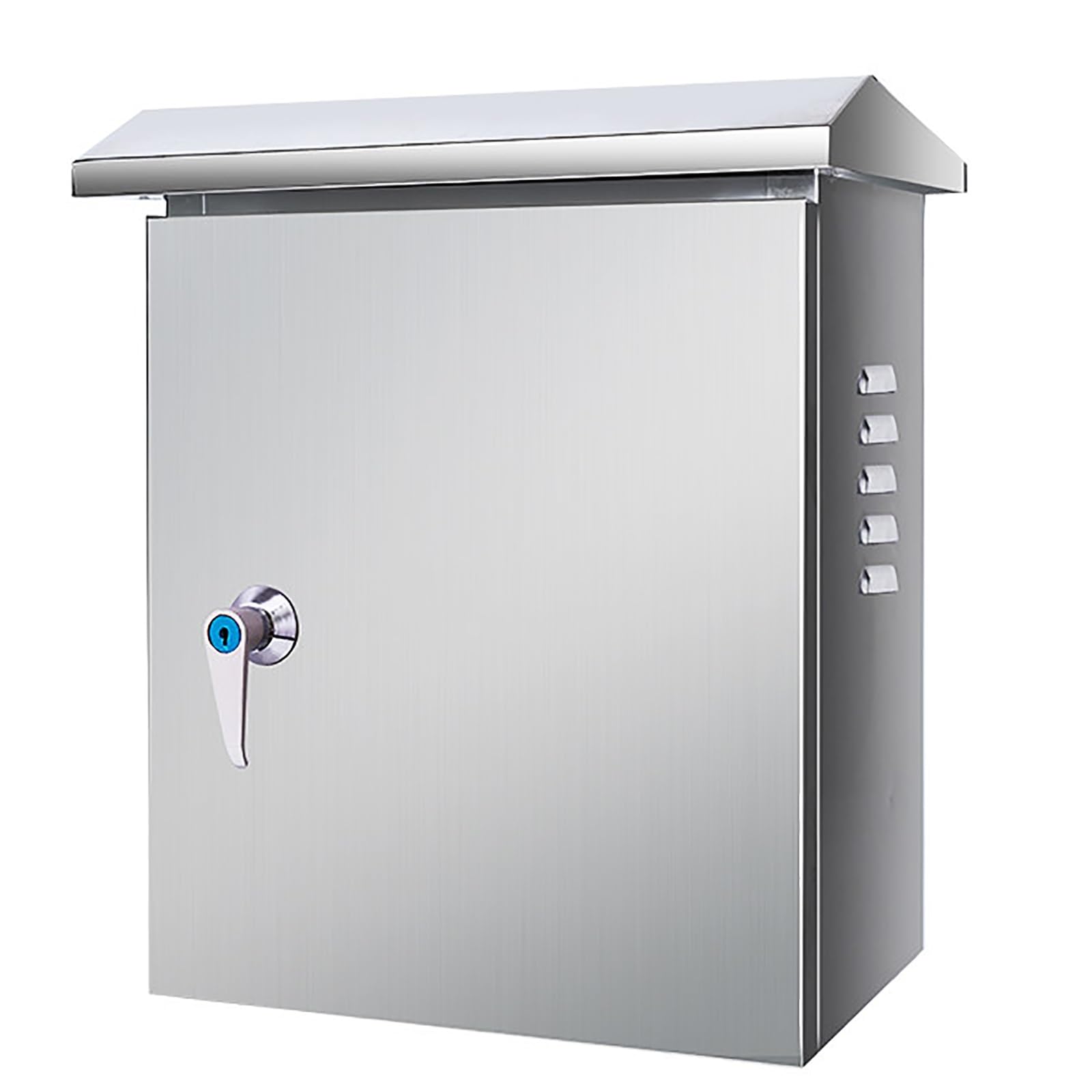 Armario Electrico de Acero Inoxidable 304, Caja Electrica con Cerradura | Caja Estanca Exterior Electrica a la Intemperie IP65 con Placa de Montaje(30x25x15cm/12x10x6in)