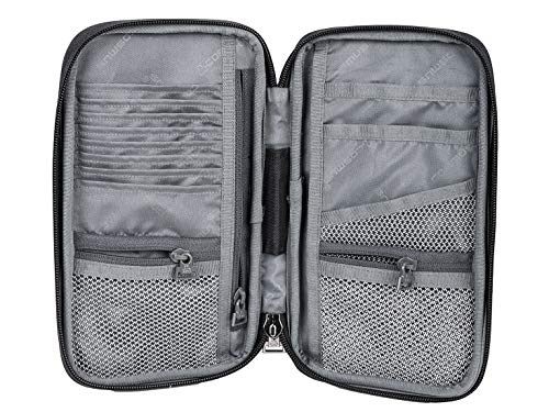 COSMUS Unisex-Adult Passport Holder Travel Case Wallet & Organizer Polyester Fabric Passport Holder- Black 4 51YivnZU3SL
