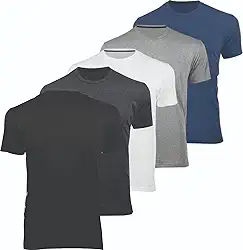 Kit 5 Camisetas Masculinas Algodão Premium Básicas Lisas
