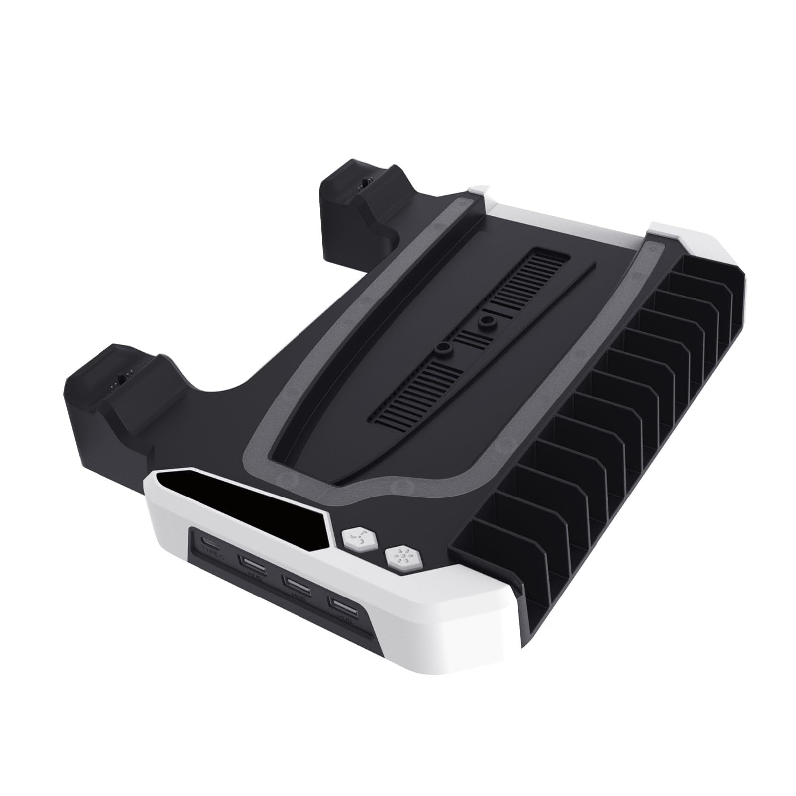 Soporte vertical Estación de refrigeración RGB consola para PS5 Pro, soporte base con base de carga de mando para PS5 y PS5 Pro/PS5 slim Disc & Digital Editions