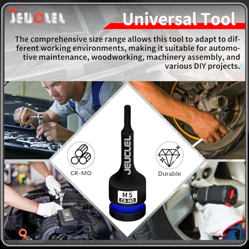 Image of M5 Triple Square Impact Spline Bit Socket, 5mm 1 /2 inch Drive Socket | 12 Point, Cr-Mo, Lengthen Screwdriver Adapter for Electric Ratchet Wrenches, Fastening Screws, Socket Wrench, Head Drill