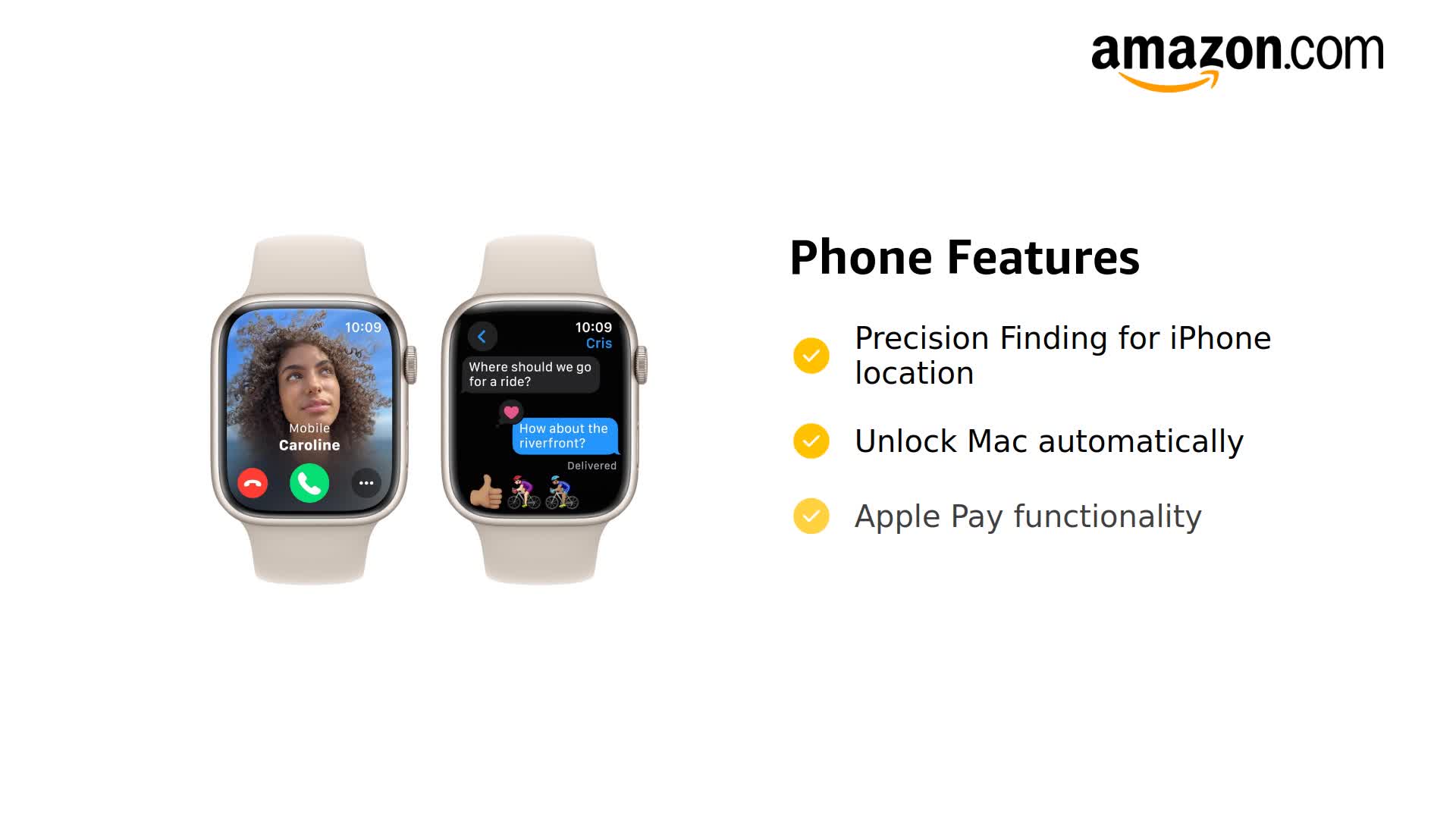 Amazon.com: Apple Watch Series 9 [GPS , 45mm] - Starlight Aluminum 