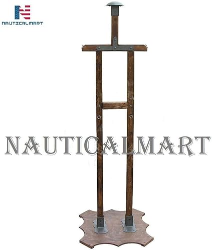 NauticalMart Soporte de armadura de madera Viking Suit of Armor Display Stand Cosplay LARP Knight Armour Soporte decorativo para disfraz medieval
