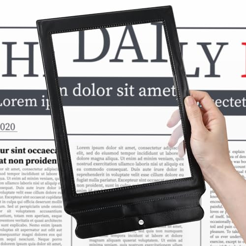 Wanmu Full Page Magnifying Glass 8.8x6.3 Inch