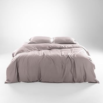 Olive + Crate Queen Size Tencel Duvet Cover Set - Hypoallergenic, Cooling Eucalyptus Duvet Cover for Hot Sleepers with Two Pillowcases - Dusk 3-Piece